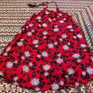 Red Floral Summer Dress